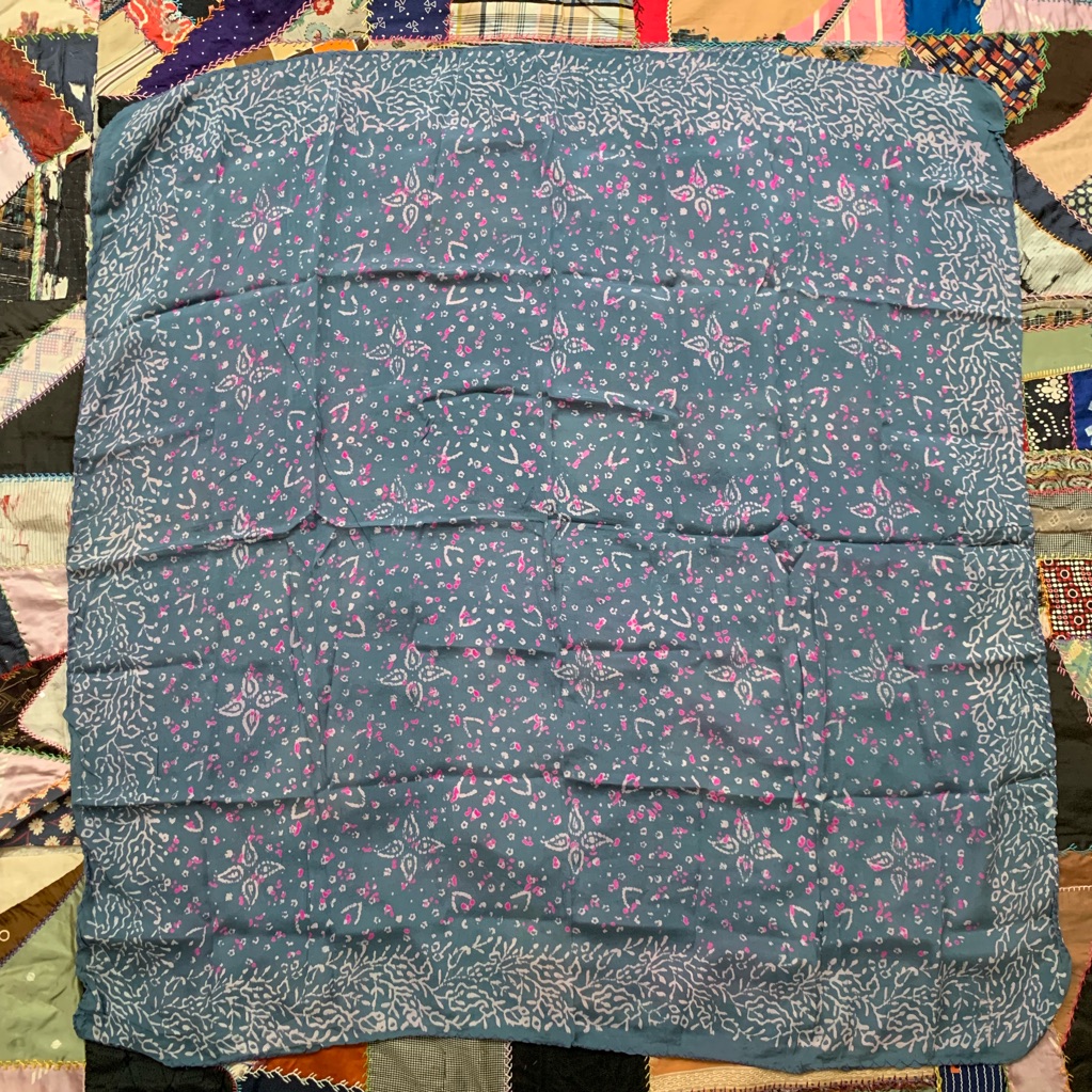 Indian Purple  Pink Floral Silk Large Scarf